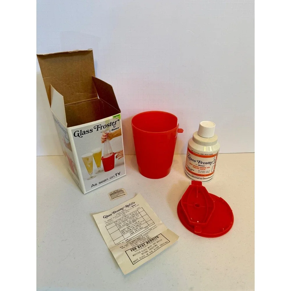 Ronco Glass Froster As Seen On TV Barware Chills Glasses Instantly Vintage‎